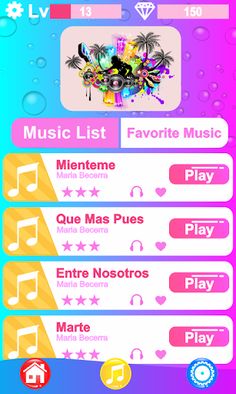 Maria Becerra Piano Tiles Game - Screenshot 1