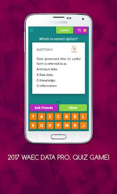 2017 WAEC DATA PRO. QUIZ GAME! - Screenshot 4