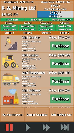 Mining Company Manager - Screenshot 2