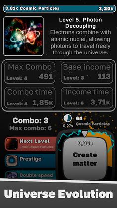 Idle Cosmos: Evolution Saga - Screenshot 1