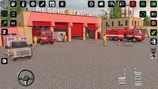 Firefighter Fire Truck Games - Screenshot 1