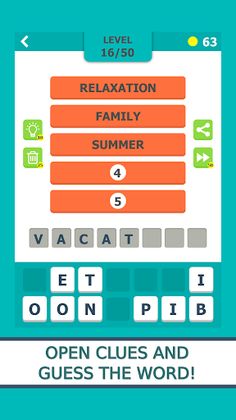 Word Guess - Pics & Words Quiz - Screenshot 1