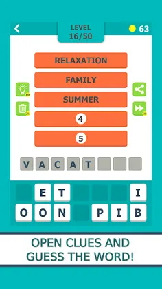 Word Guess - Pics & Words Quiz - Screenshot 1