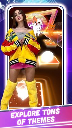 Lady Diana Game Tiles Hop - Screenshot 3