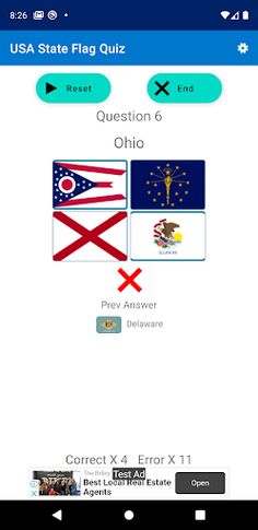 USA State Flag Quiz - Screenshot 3