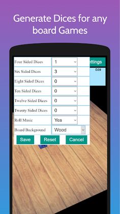 3D Dice Simulator 6,8,10,12,20 - Screenshot 2