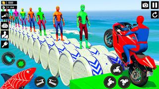 Superhero Tricky Bike Stunt 3D - Screenshot 1
