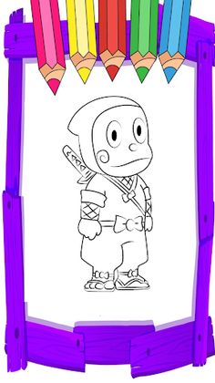 Ninja Hattori : Coloring Book - Screenshot 1