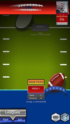 PICK'EM Pro Football - Screenshot 1