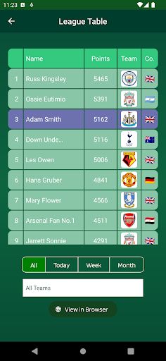 English Football Quiz Online - Screenshot 1