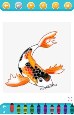 koi fish coloring game - Screenshot 1