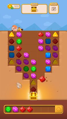 Triple Gem! Tile Match Puzzle - Screenshot 2