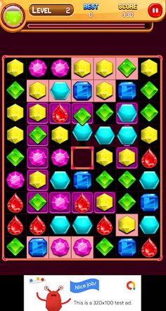 Glowing Jewel World Match 3 - Screenshot 1