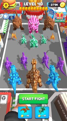 Crystal Dinosaur Element Fight - Screenshot 1