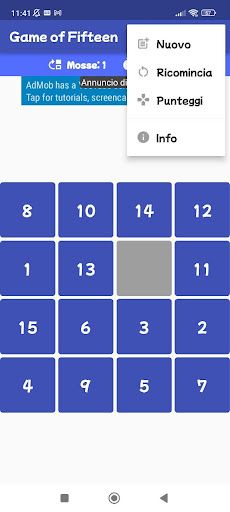 Game of Fifteen - Screenshot 3