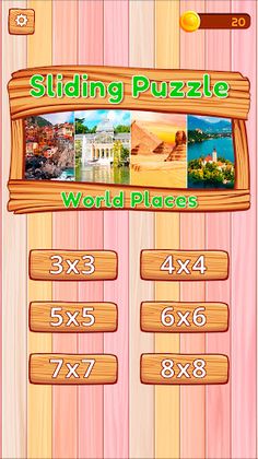 Sliding Puzzle - World Places - Screenshot 1
