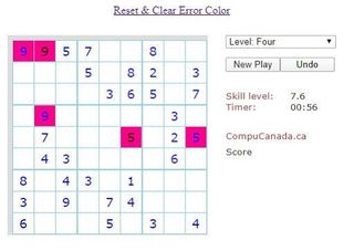CompuCanada SUDOKU - Screenshot 2