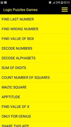 Logic puzzles games - Screenshot 1