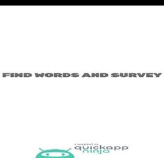 Find words and survey - Screenshot 1