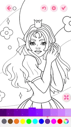 Girls Princess Coloring Book - Screenshot 4