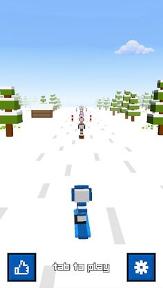 Blocky Snowboard - Screenshot 1