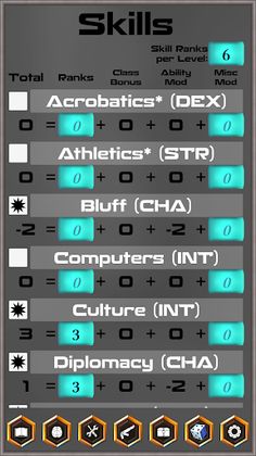 Star Explorer Character Sheet - Screenshot 2