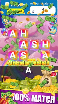 Lucky Wordscapes Cash & Money - Screenshot 1