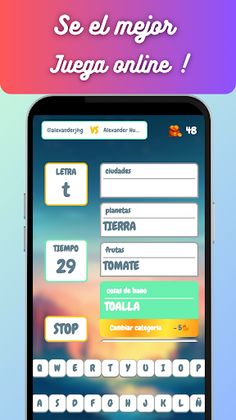 Stop - Basta juego, Tutti chat - Screenshot 2