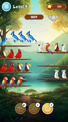 Birdie Color Sort - Screenshot 3