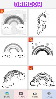 Rainbow Pixel Art - Screenshot 3