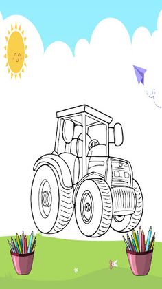 Tractor coloring book malen - Screenshot 4