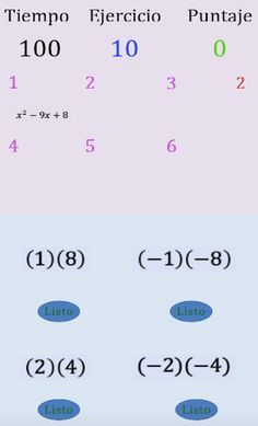 Juego de factorización simple. - Screenshot 3