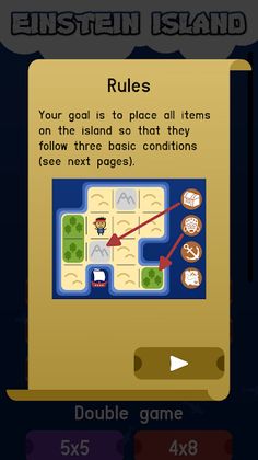 Einstein Riddle Island Puzzle - Screenshot 2