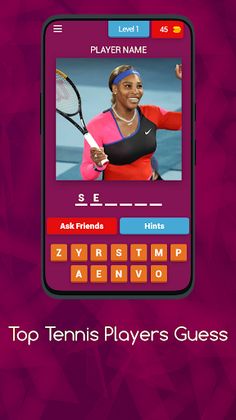 TOP TENNIS PLAYERS GUESS - Screenshot 1