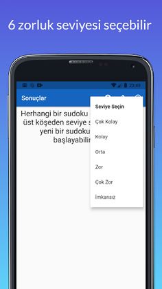 6 Zorluk Seviyeli Sudoku Oyunu - Screenshot 1