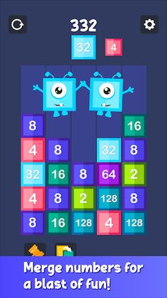 Drop & Merge Number Block Game - Screenshot 1