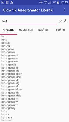 Słownik Anagramator Literaki - Screenshot 4