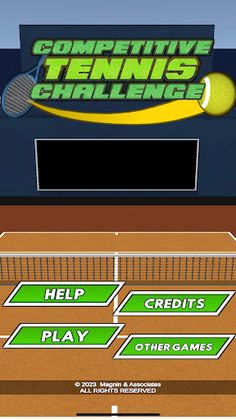 Competitive Tennis Challenge - Screenshot 1
