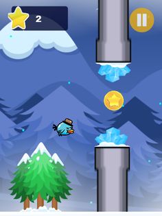 FLAPPY WINTER BIRD - Screenshot 3