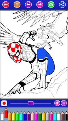 spider super heroes coloring c - Screenshot 1