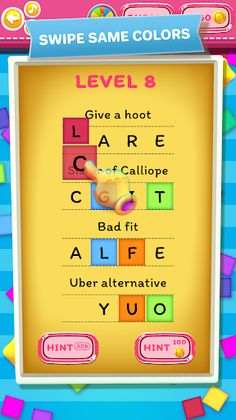 Color Word Jumble Time! - Screenshot 1