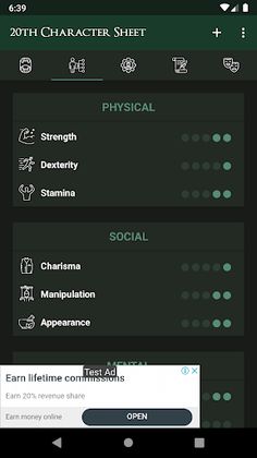 20 Anniversary Character Sheet - Screenshot 3