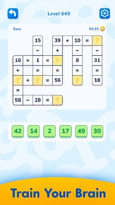 Math Crossword — Number puzzle - Screenshot 1