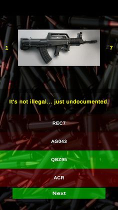 Assault Rifle Machine Gun Quiz - Screenshot 2