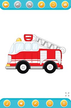 firefighter truck coloring - Screenshot 1