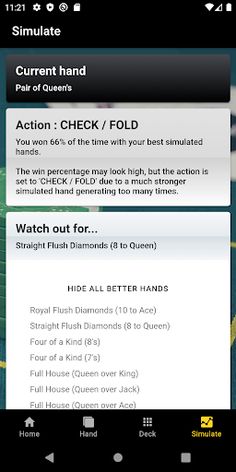 Poker Odds Emulator Lite - Screenshot 3