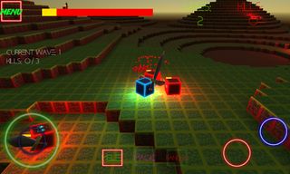 Neon Blocky Invaders - Screenshot 2