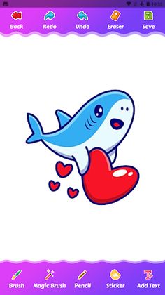 Shark and dolphin coloring - Screenshot 4