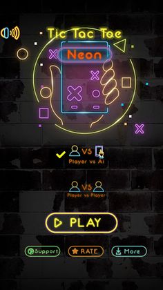 Tic Tac Toe Neon - Screenshot 1
