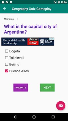 Random Country Capitals Quiz - Screenshot 2